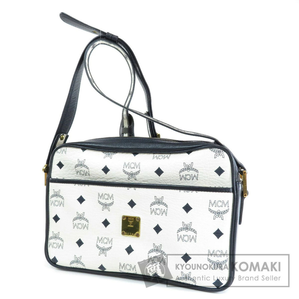 MCM Visetos shoulder bag Leather White